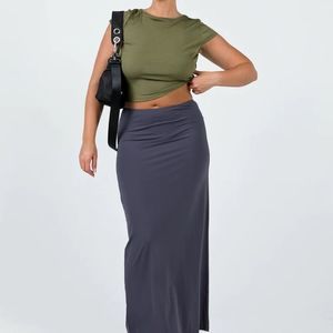 Princess Polly Slate Chipla Maxi Skirt